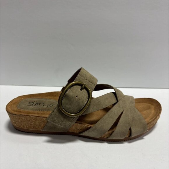 Eurosoft Women’s Gwenda Taupe Slide Sandals, Size 6 M - Picture 1 of 5